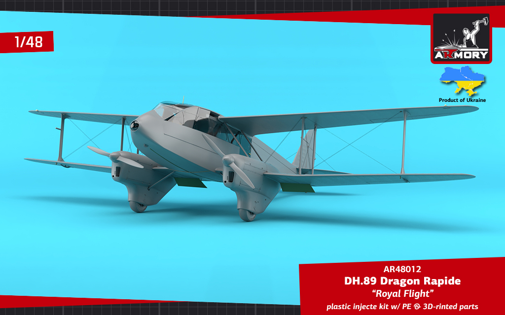 Armory Models DH.89 Dragon Rapide Royal Flight model 1/48