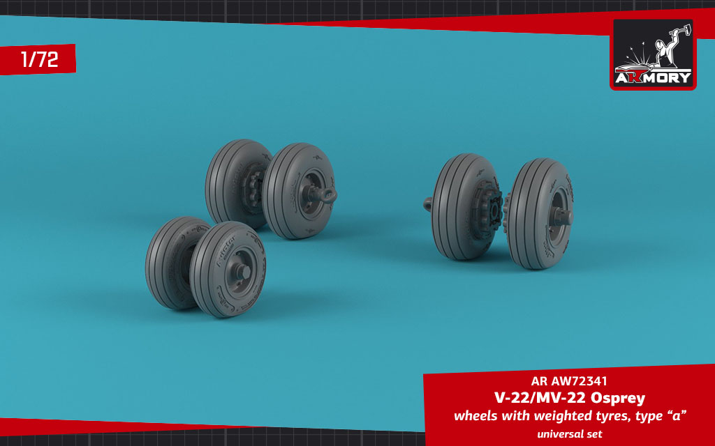Armory Models 1/72 V-22/MV-22 Osprey kola zatížená typ A
