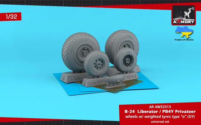 Armory Models B-24 Liberator kola 1/32 typ a GY