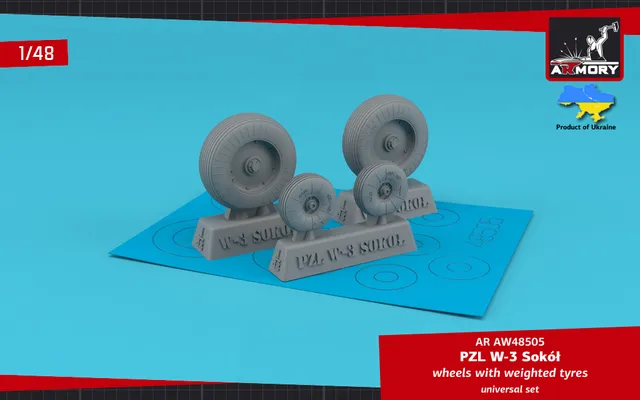 Armory Models 1/48 PZL W-3 Sokól kola zatížené