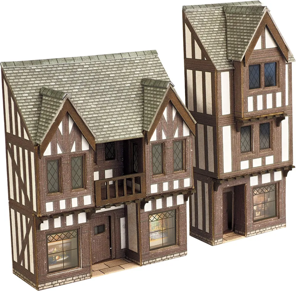 Metcalfe PN190 Timber Framed Shops model N nízký reliéf