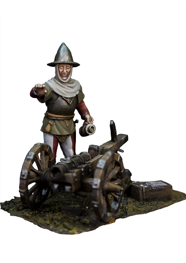 Olimp Models Gunner XIV cent. figurka 54 mm