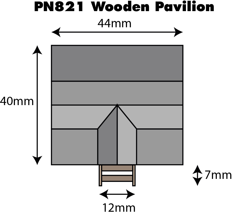 Metcalfe PN821 Wooden Pavilion stavebnice N pavilon