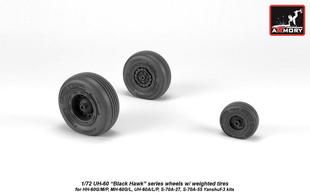 Armory Models UH-60 Black Hawk 1/72 resinová kola