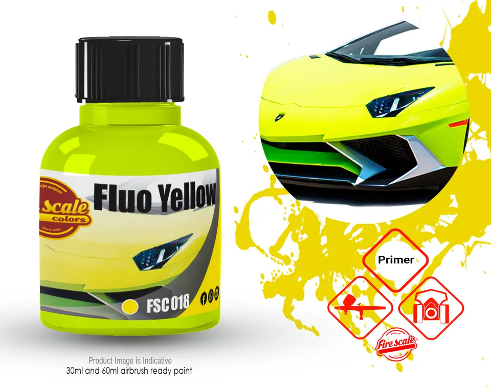 Fire Scale Modeler Fluo Yellow laková barva 30ml svítivá