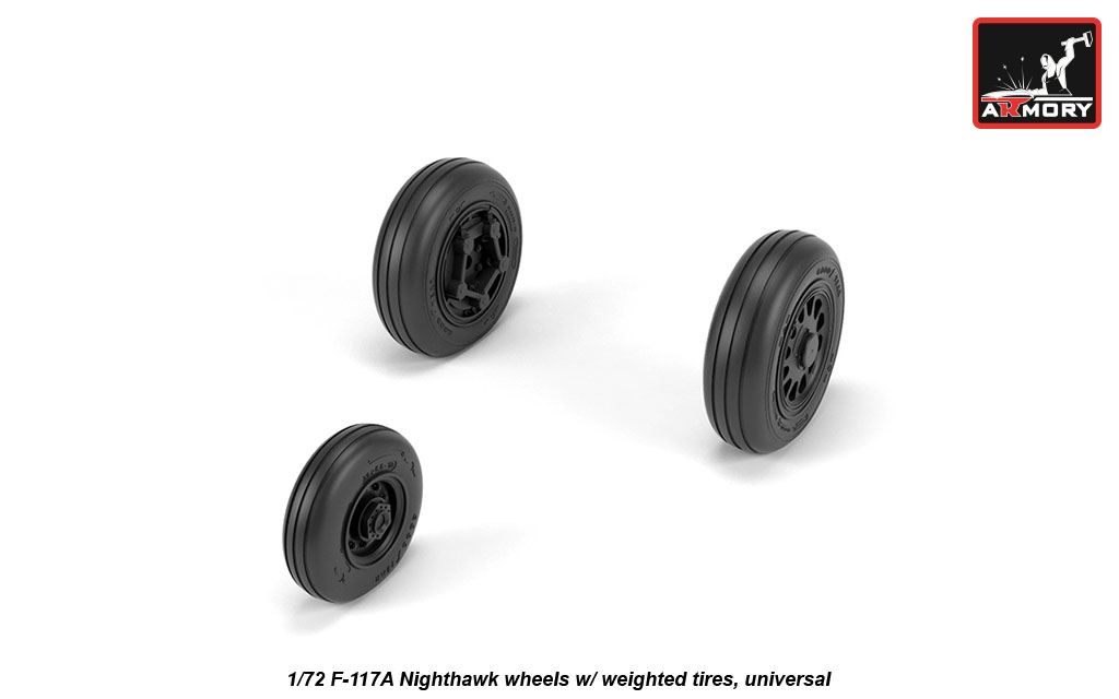 Armory Models F-117A Nighthawk kola 1/72 zatížená