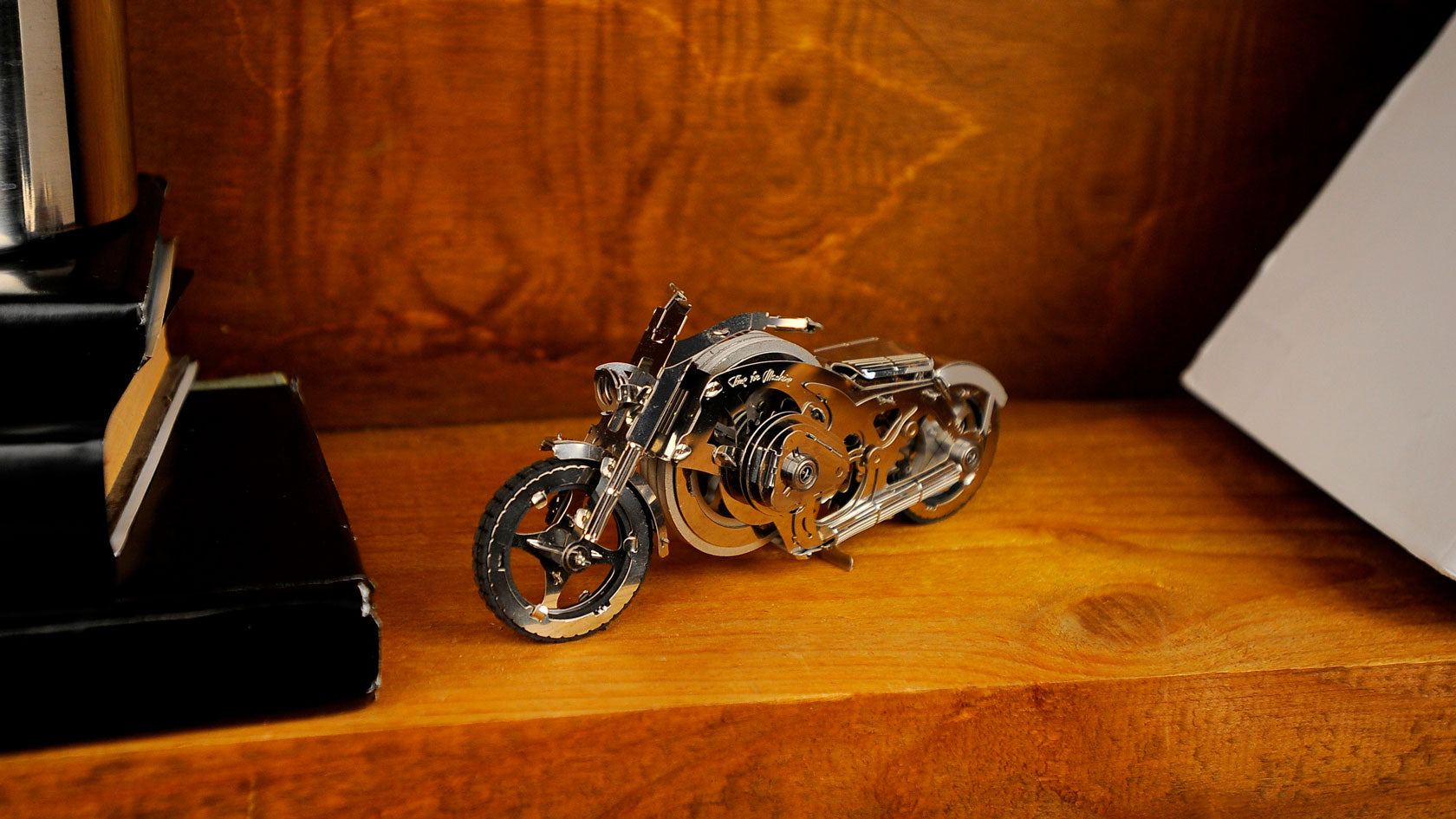 Time for Machine Chrome Rider kovová stavebnice motorky