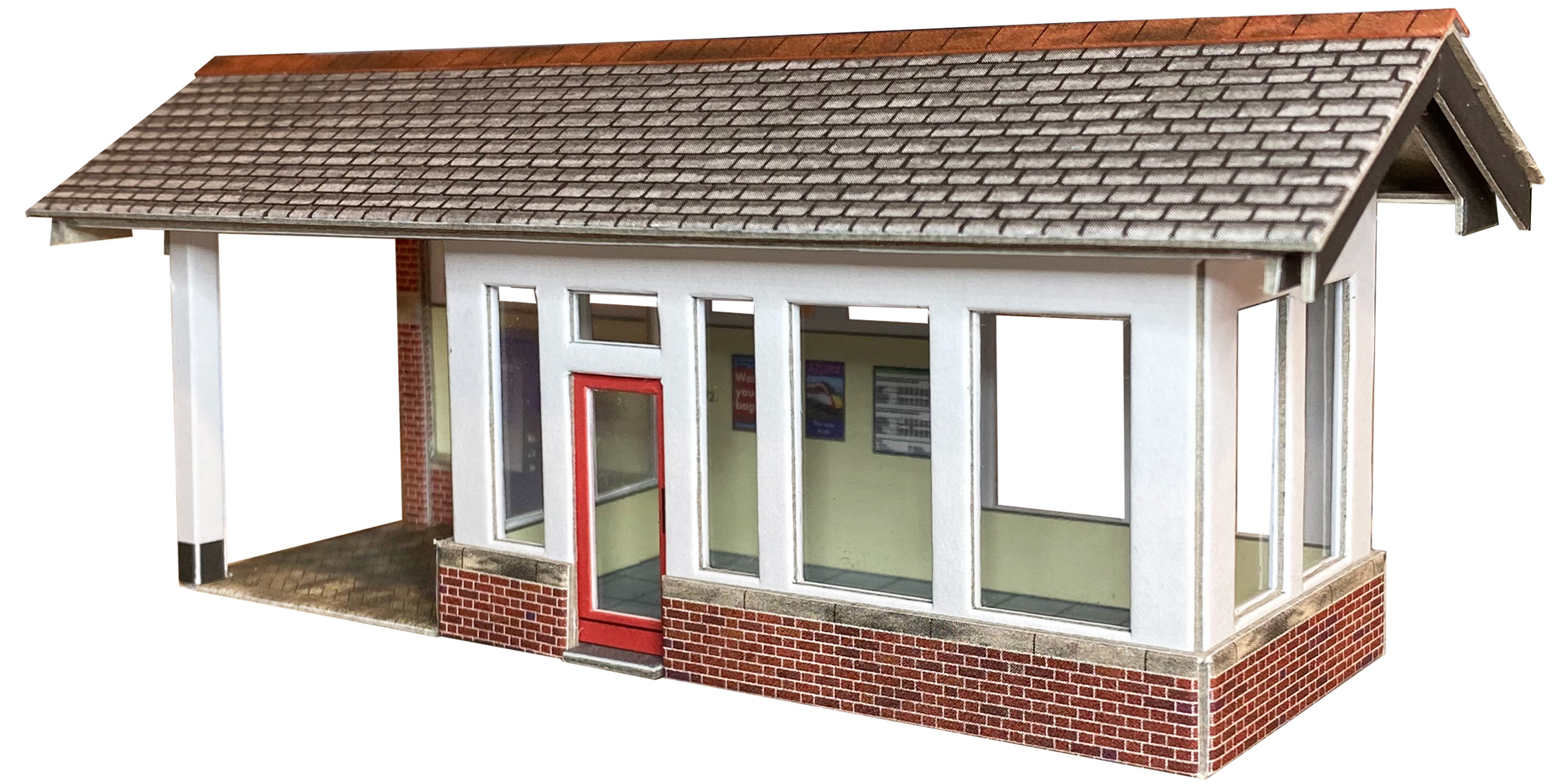 Metcalfe PO323 Platform Shelter papírový model H0