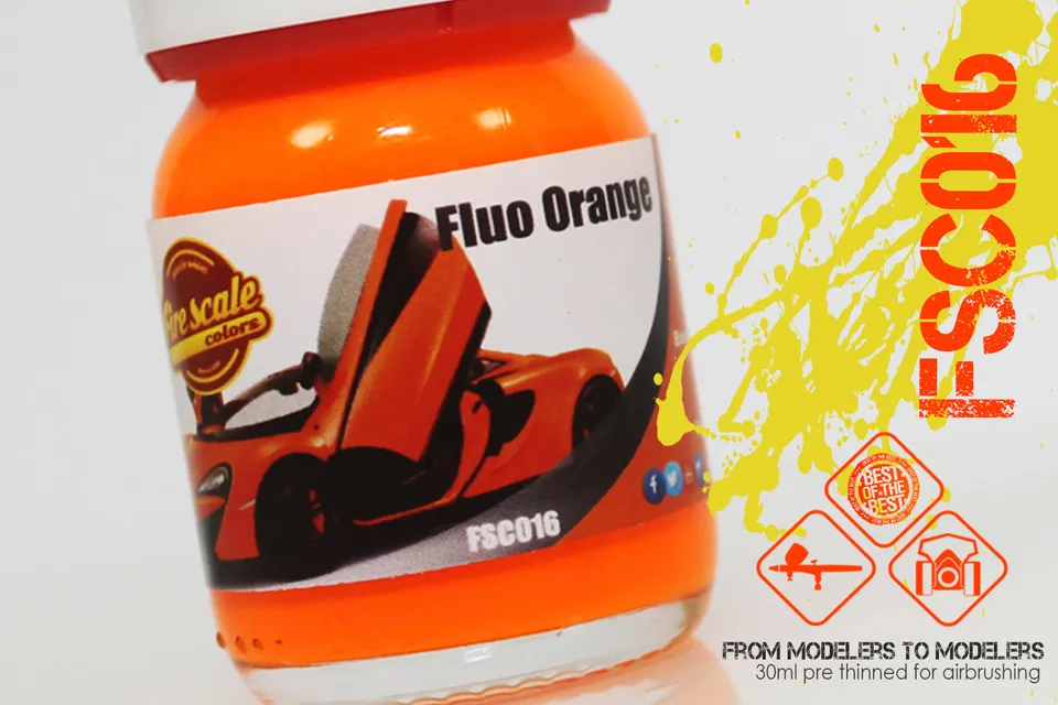 Fire Scale Colors Fluo Orange barva do airbrushe 30 ml