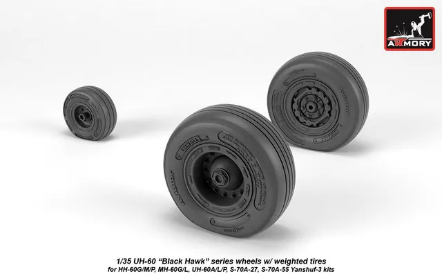 Armory Models 1/35 UH-60 Black Hawk zatížená kola