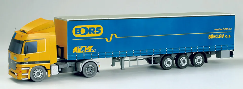 PK Graphica MB Actros 1843 Bors papírový model soupravy
