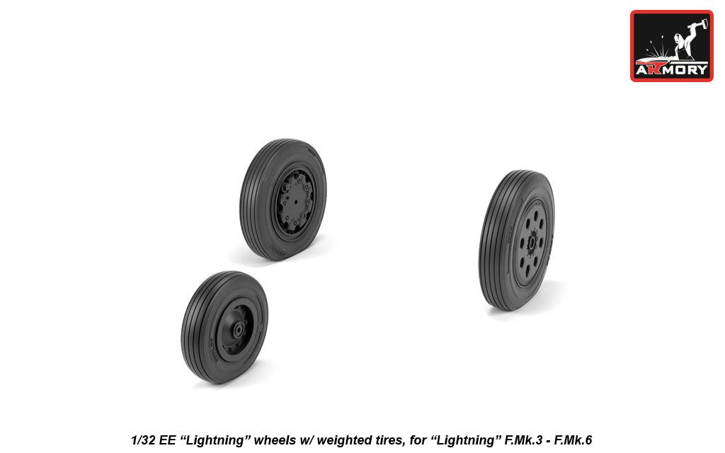 Armory Models EE Lightning resinová kola 1/32 pozdní