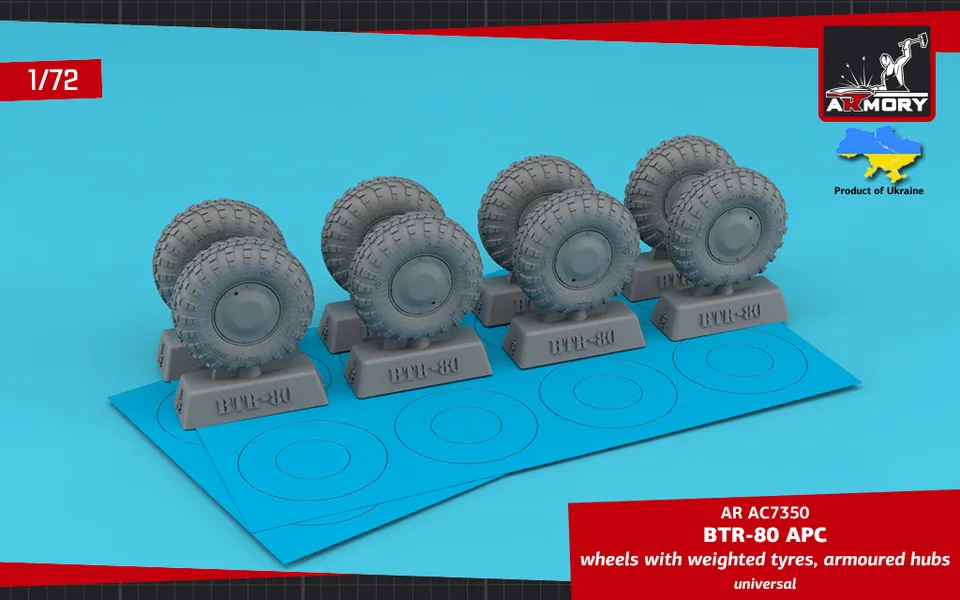 Armory Models BTR-80 kola 1/72 KI-80N pancéřové