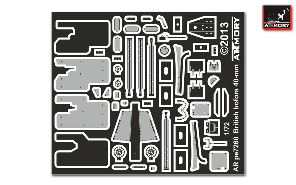 Armory Models 40mm Bofors L60 1/72 detailing sada resin