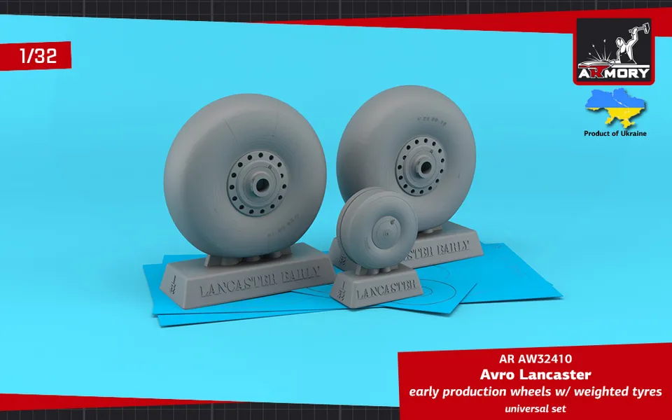 Armory Models Avro Lancaster 1/32 kola raná zatížená