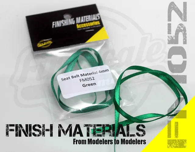 DMODELKITS Seat Belt Green 4mm pás zelený 50 cm textilní