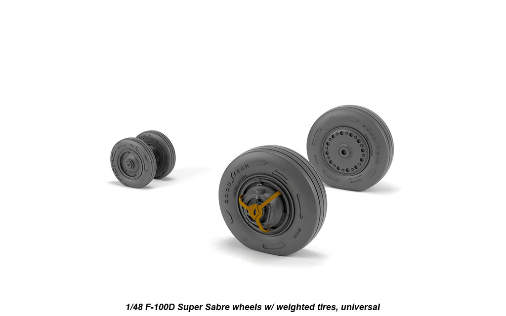 Armory Models F-100D Super Sabre 1/48 kola zatížená