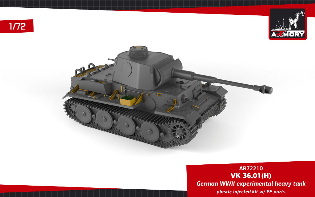 Armory Models VK 36.01(H) plastový model tanku 1/72 těžký