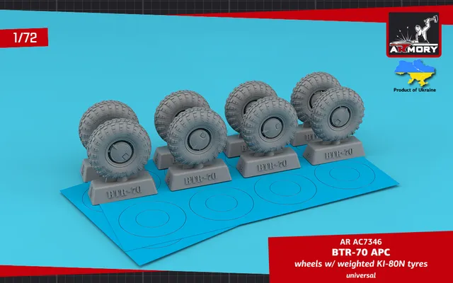 Armory Models BTR-70 1/72 kola zatížená Ki-80N