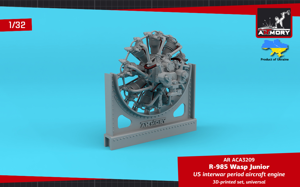 Armory Models R-985 Wasp Junior motor 1/32 hvězdicový