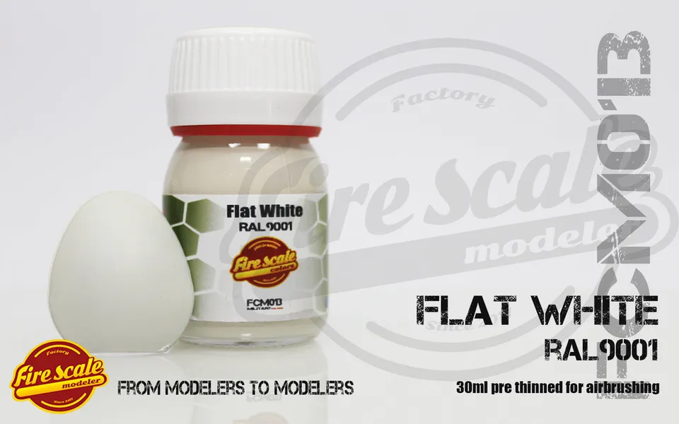 DMODELKITS Flat White RAL 9001 akrylová barva 30 ml matná