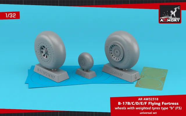 Armory Models B-17B/C/D/E/F kola 1/32 typ b zatížené
