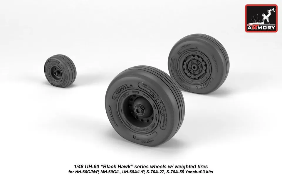 Armory Models UH-60 Black Hawk kola 1/48 zatížená
