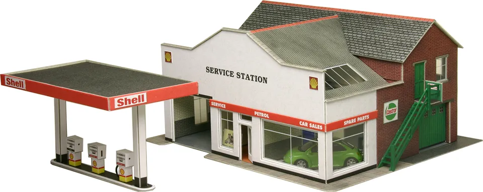 Metcalfe PO281 Service Station model 00/H0 garáž
