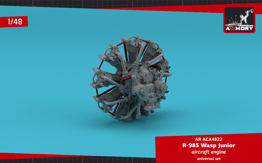 Armory Models R-985 Wasp Junior motor 1/48 resin