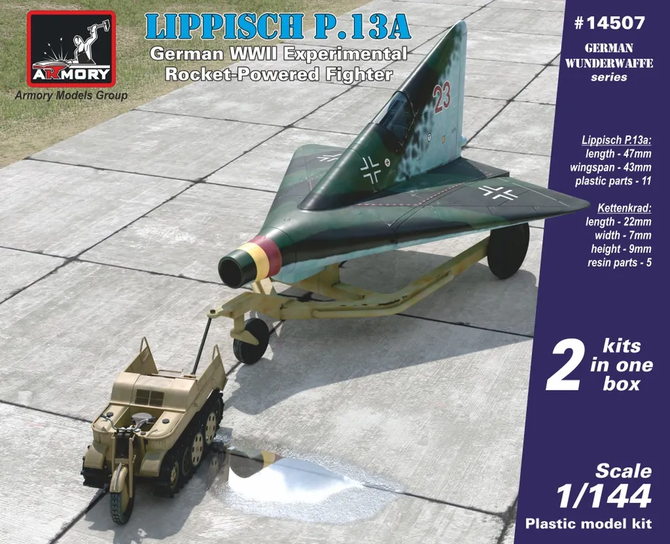 Armory Models Lippisch P.13a s Kettenkrad model 1/144 resin