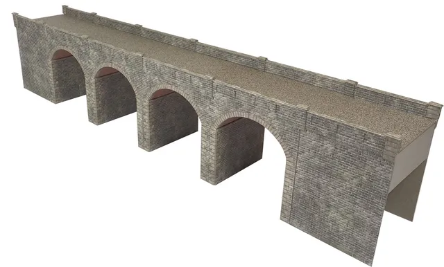 Metcalfe PO241 Dvoukolejný viadukt stavebnice 00 kamenný