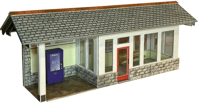 Metcalfe PO323 Platform Shelter papírový model H0