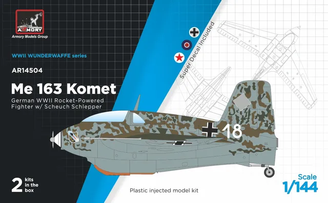 Armory Models 1/144 Me 163B Komet model se Schlepper