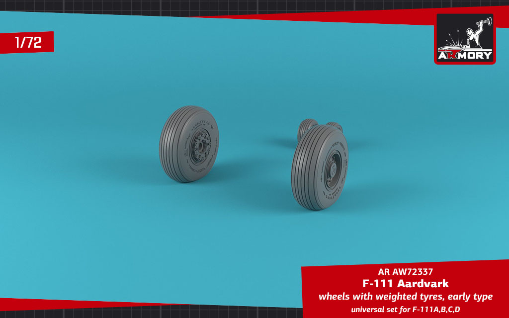 Armory Models F-111A/B/C/D Aardvark kola 1/72 zatížené