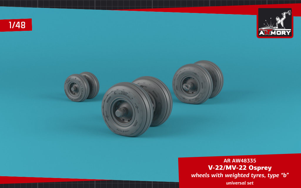 Armory Models V-22 Osprey kola 1/48 typ b zatížená