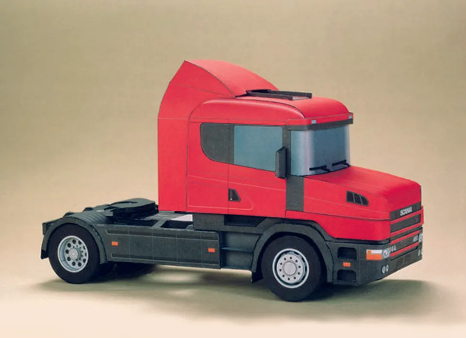 PK Graphica Scania T144 papírový model červená