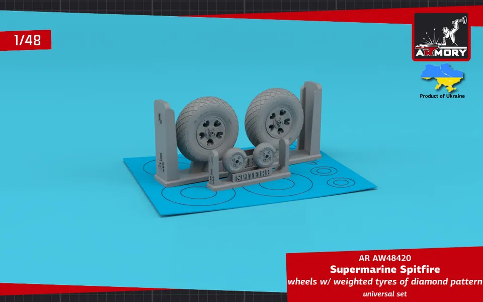 Armory Models Spitfire 1/48 resinová kola diamant 5paprsek