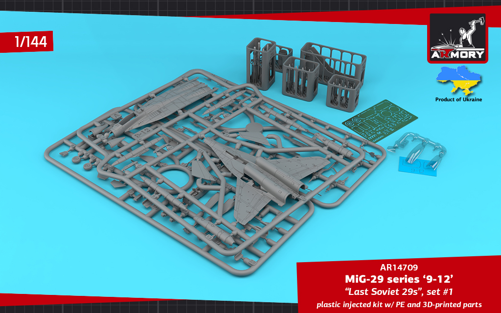 Armory Models MiG-29 9-12 obtisky 1/144 Last Soviet Fulcrums set 1