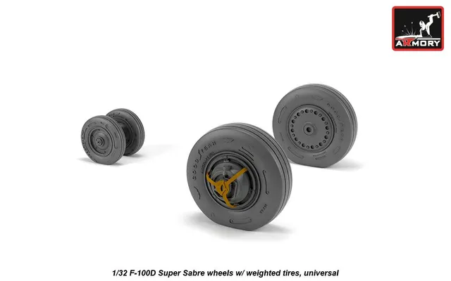 Armory Models F-100D Super Sabre 1/32 kola zatížená