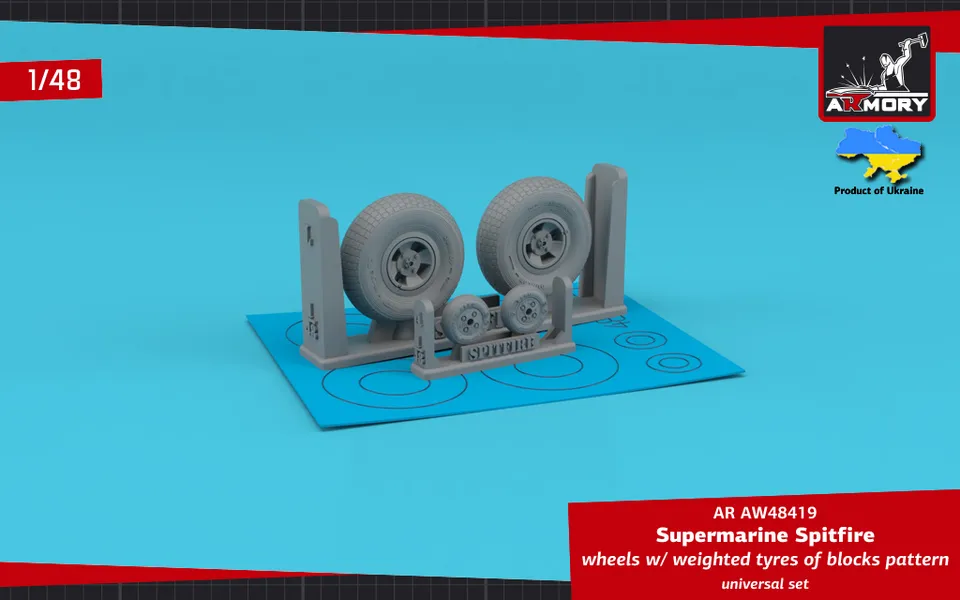 Armory Models Supermarine Spitfire kola 1/48 zatížené