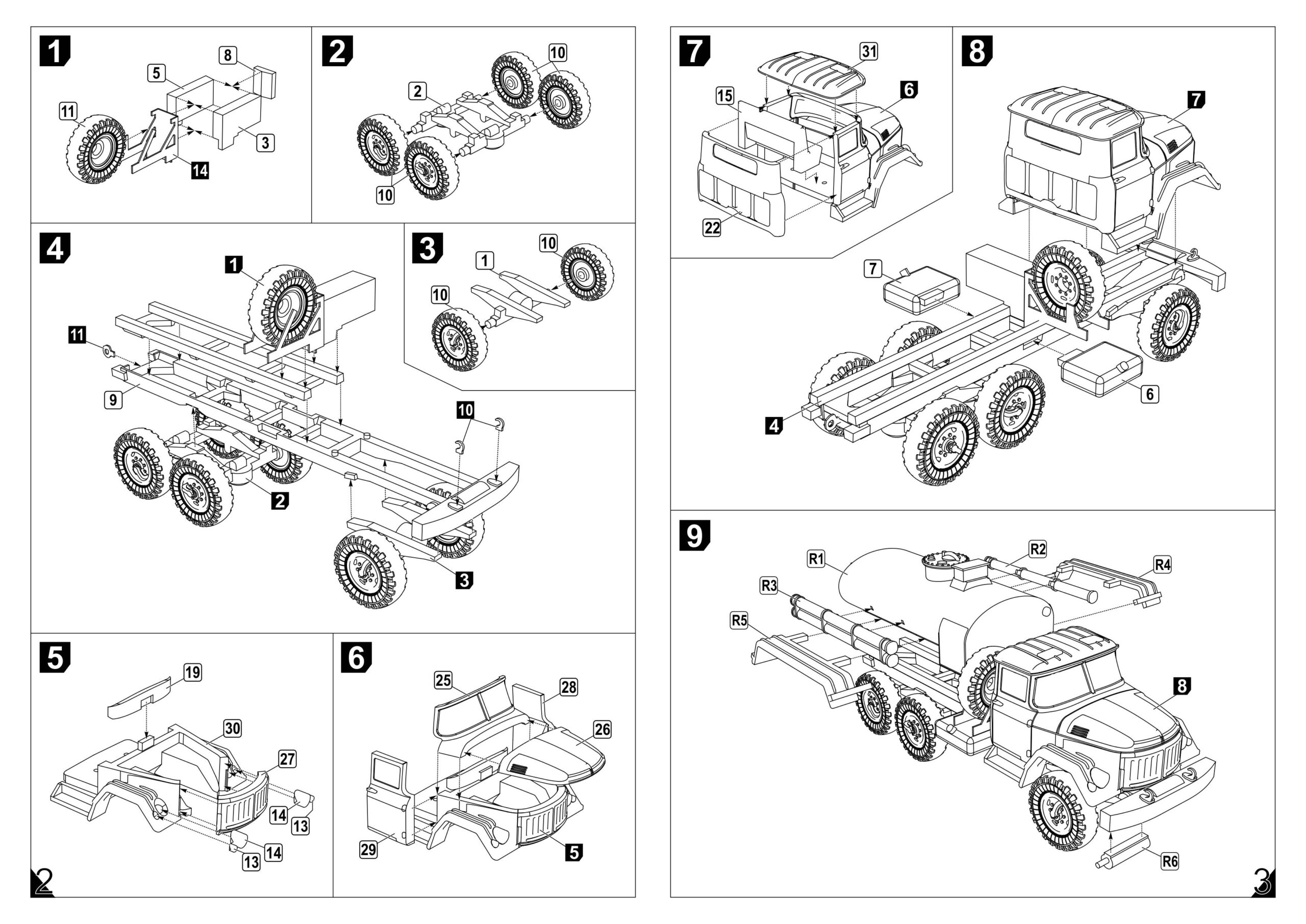Armory Models ATZ-4-131 ZiL-131 cisterna 1/144 palivová