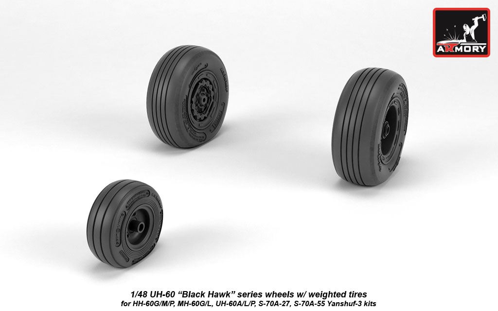 Armory Models UH-60 Black Hawk kola 1/48 zatížená