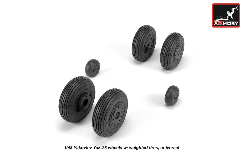 Armory Models Jak-28 kola 1/48 zatížené resin