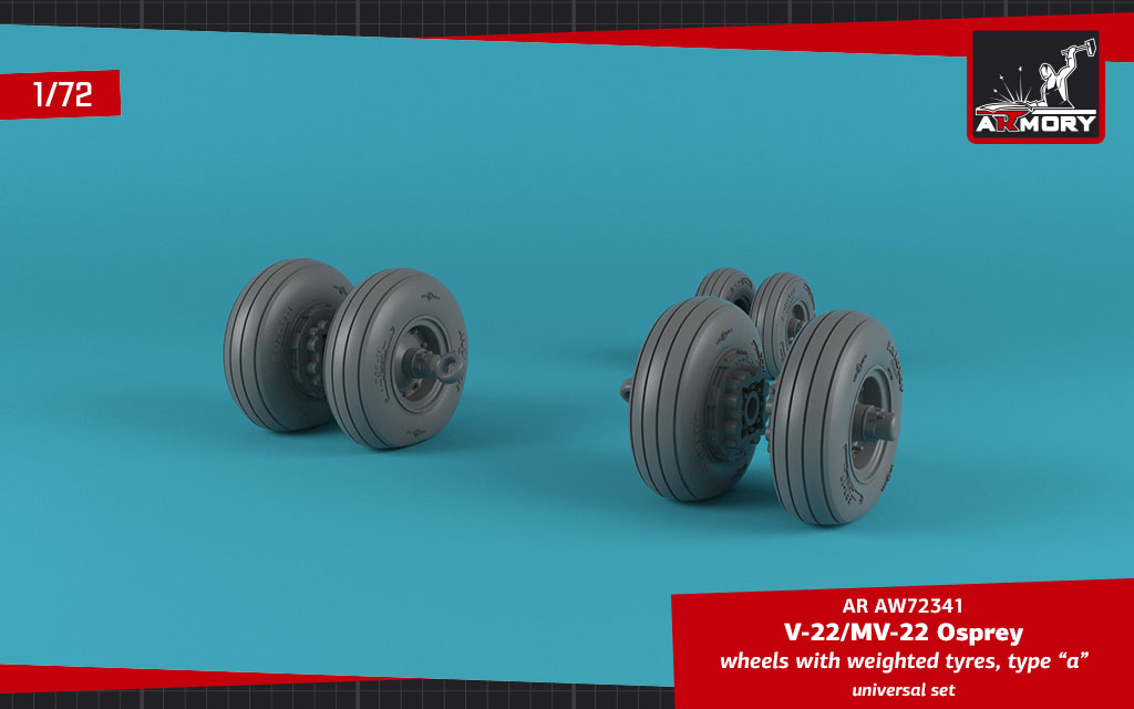 Armory Models 1/72 V-22/MV-22 Osprey kola zatížená typ A