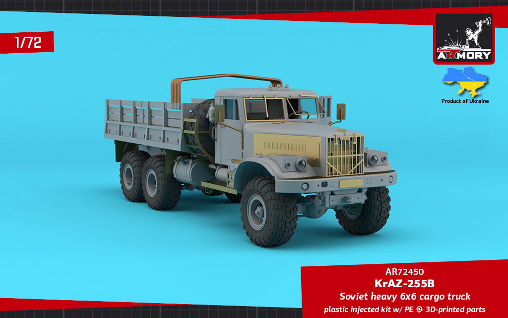 Armory Models KrAZ-255B stavebnice 1/72 valník