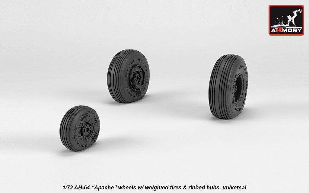 Armory Models AH-64 Apache kola 1/72 zatížená