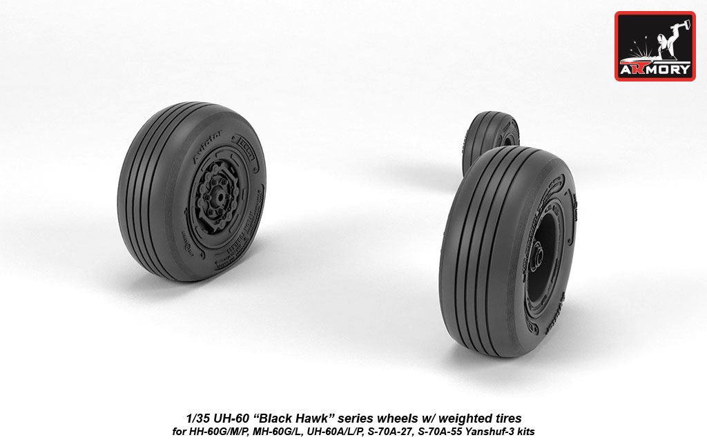 Armory Models 1/35 UH-60 Black Hawk zatížená kola