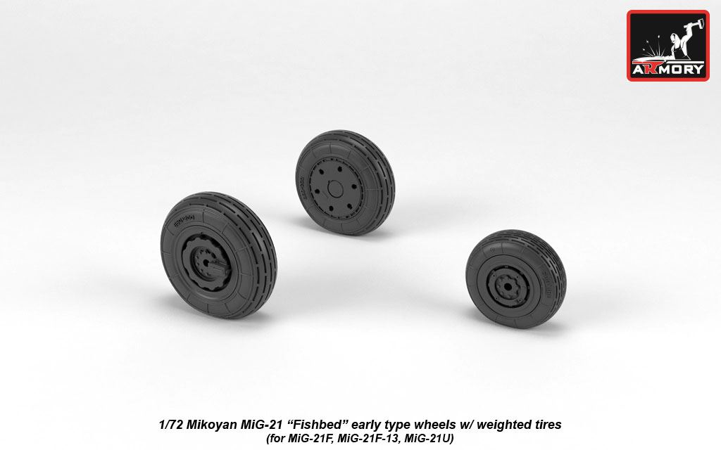Armory Models MiG-21 Fishbed kola 1/72 early zatížená