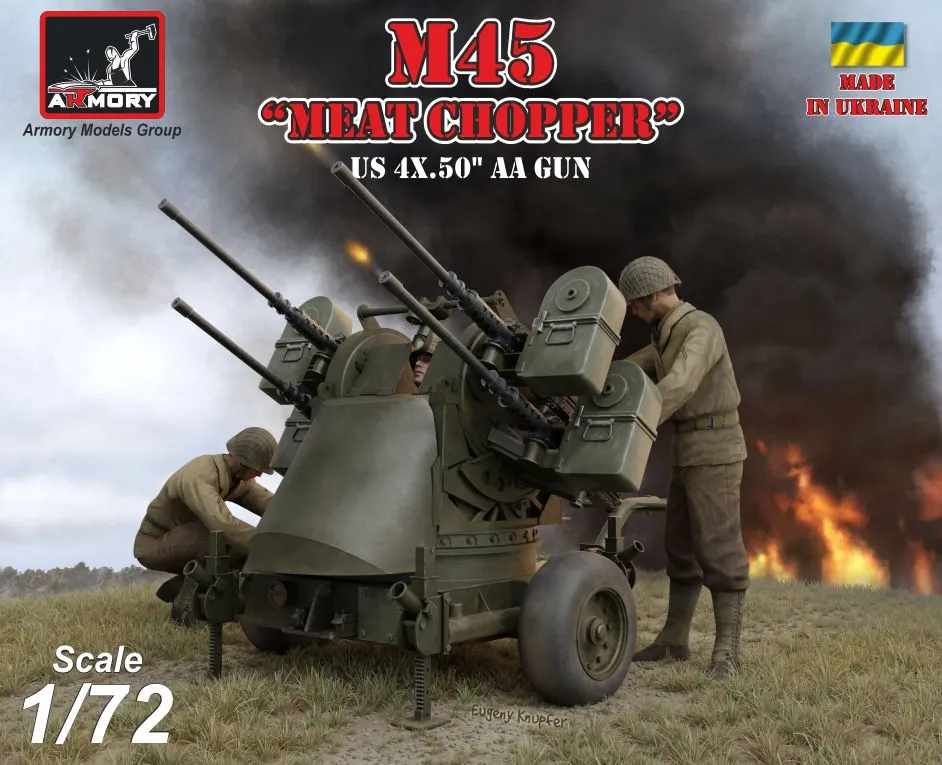 Armory Models M45 Quadmount věž 1/72 s vozíkem