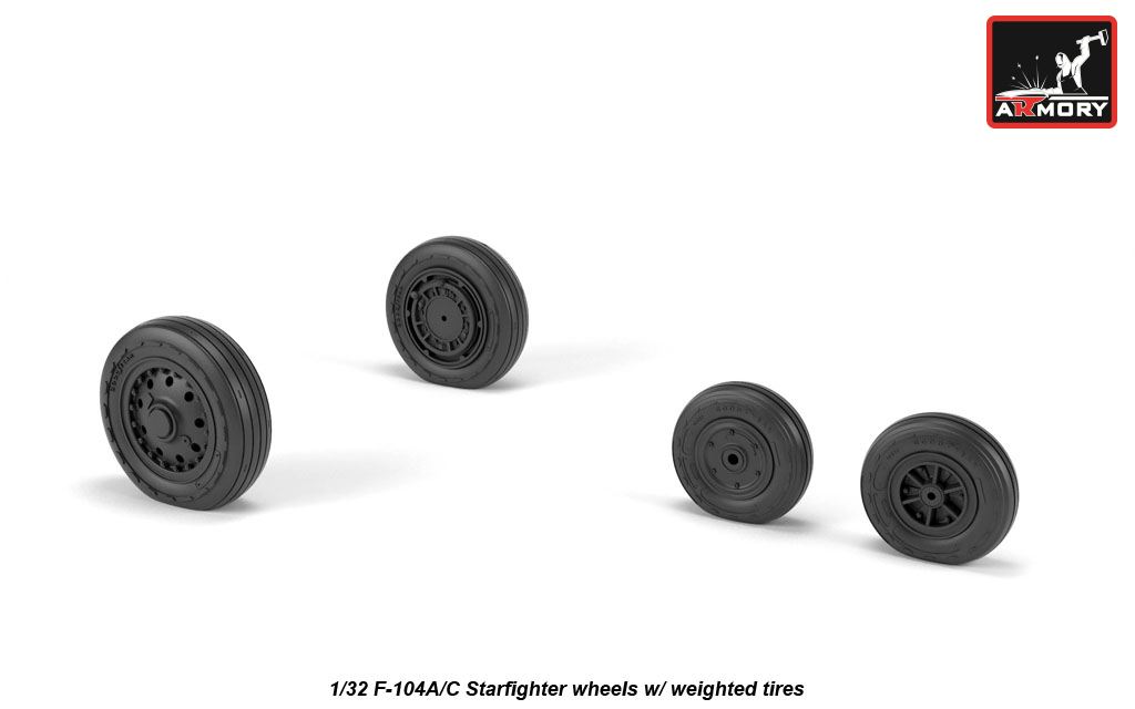 Armory Models F-104A/C Starfighter kola 1/32 zatížená